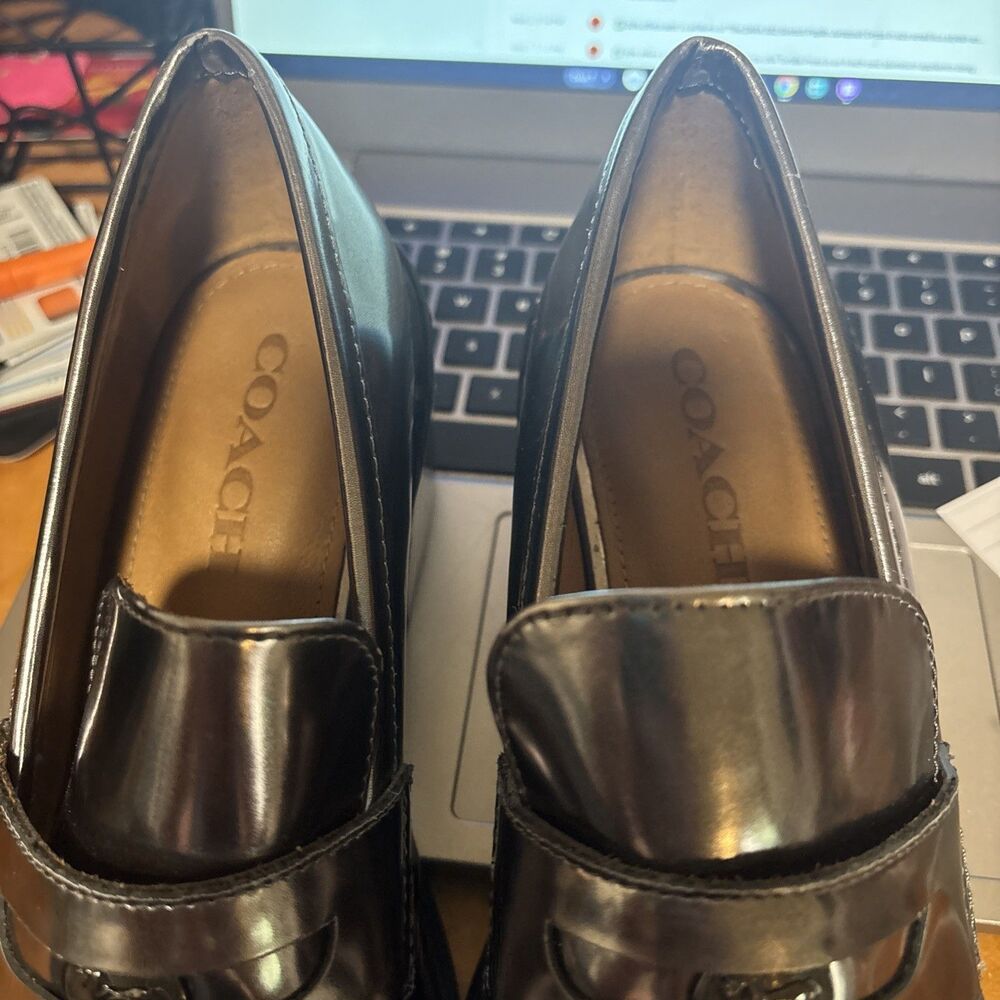 Coach Heath Mirror Metallic Gunmetal Women 8M - Picture 3 of 8